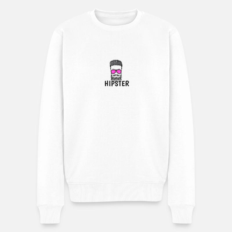 HIPSTER - Pull Premium bio Homme - blanc