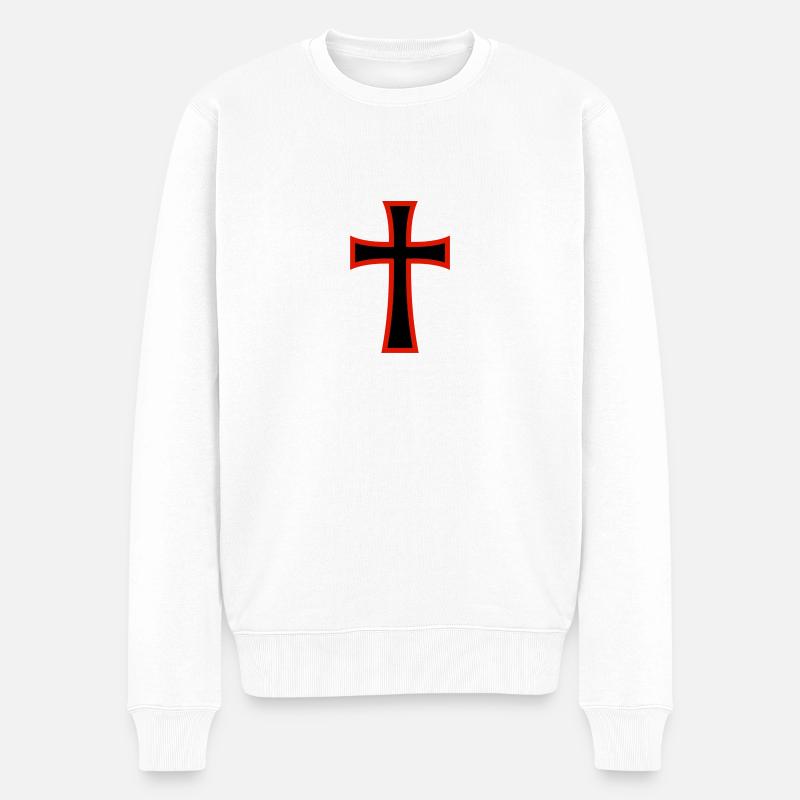 Croix celtique - Pull Premium bio Homme - blanc