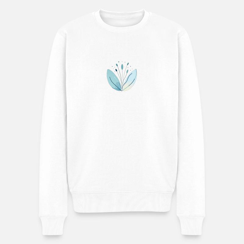 Fleur - Pull Premium bio Homme - blanc