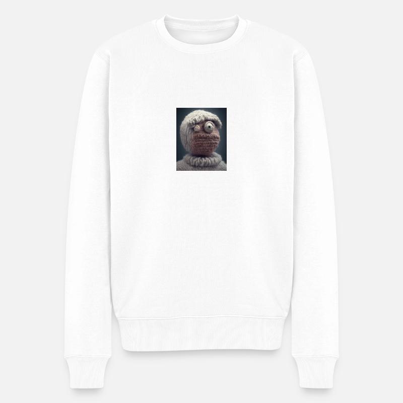ZYKLOP - Männer Premium Bio Pullover - Weiß