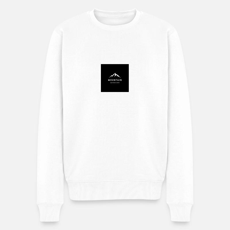 MOUNTAIN Adventure - Männer Premium Bio Pullover - Weiß