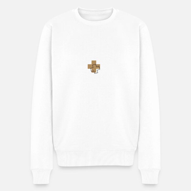 Trust in God - Männer Premium Bio Pullover - Weiß