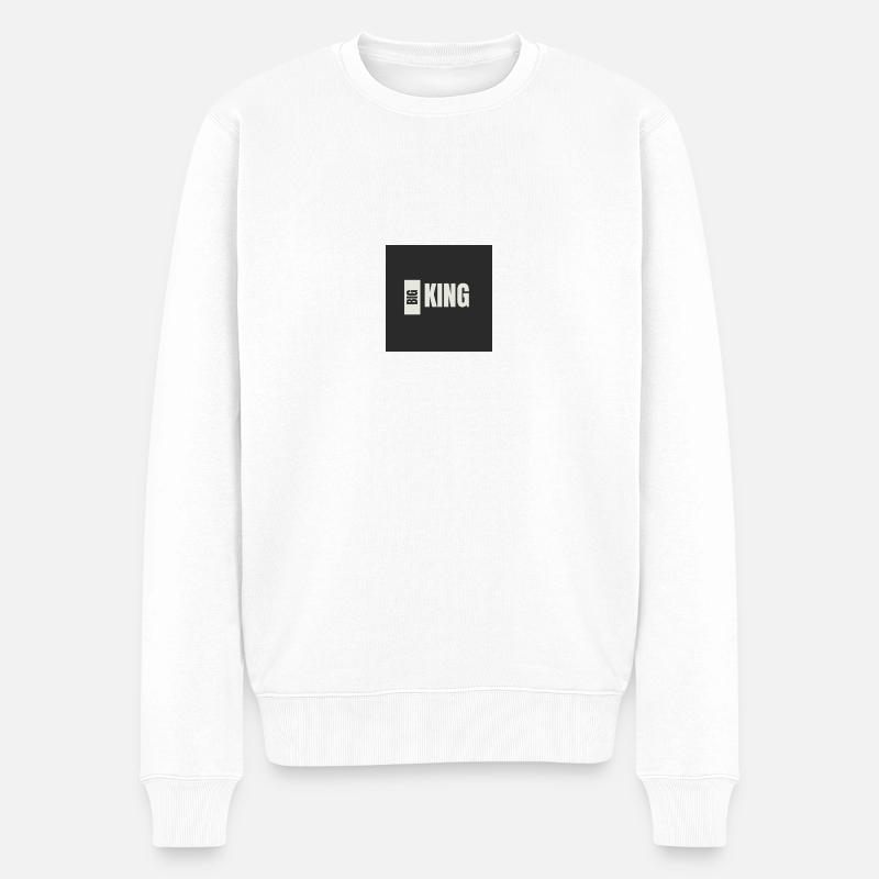BIG KING - Männer Premium Bio Pullover - Weiß