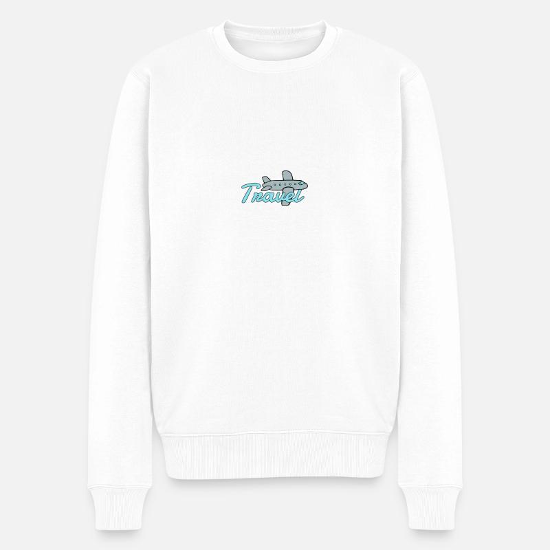Travel - Männer Premium Bio Pullover - Weiß