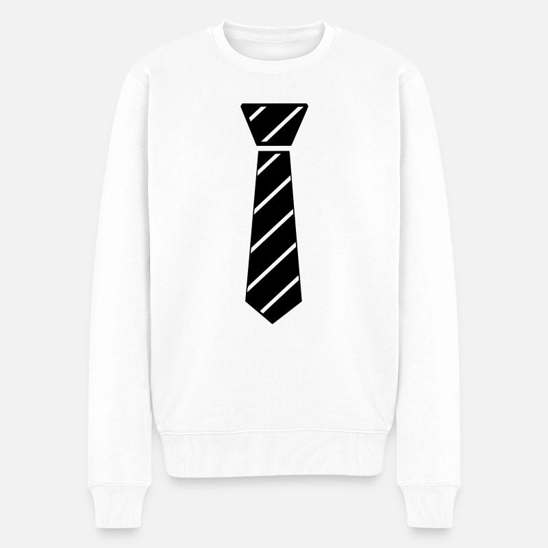 Cravate - Pull Premium bio Homme - blanc