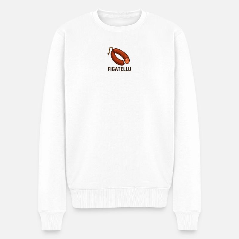 Figatellu - Männer Premium Bio Pullover - Weiß