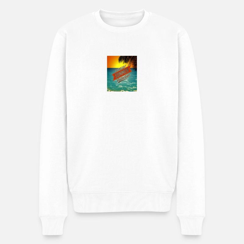 Citations estivales cool - Pull Premium bio Homme - blanc