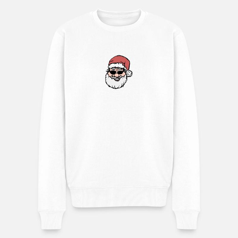 Santa - Männer Premium Bio Pullover - Weiß