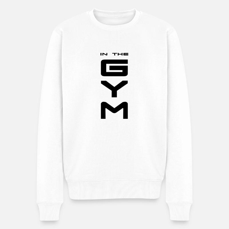 Dans le GYM - noir - Pull Premium bio Homme - blanc