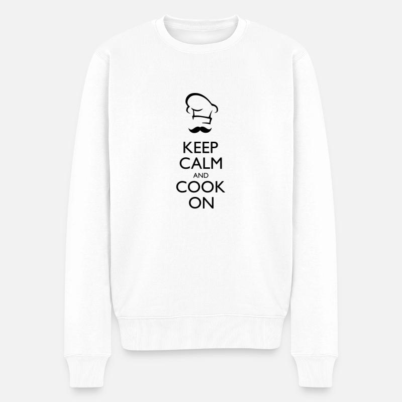 Chefkoch - Männer Premium Bio Pullover - Weiß