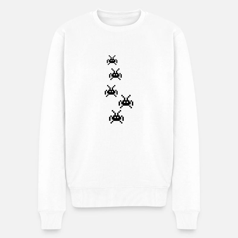 retro_computer_game_1__f1 - Pull Premium bio Homme - blanc