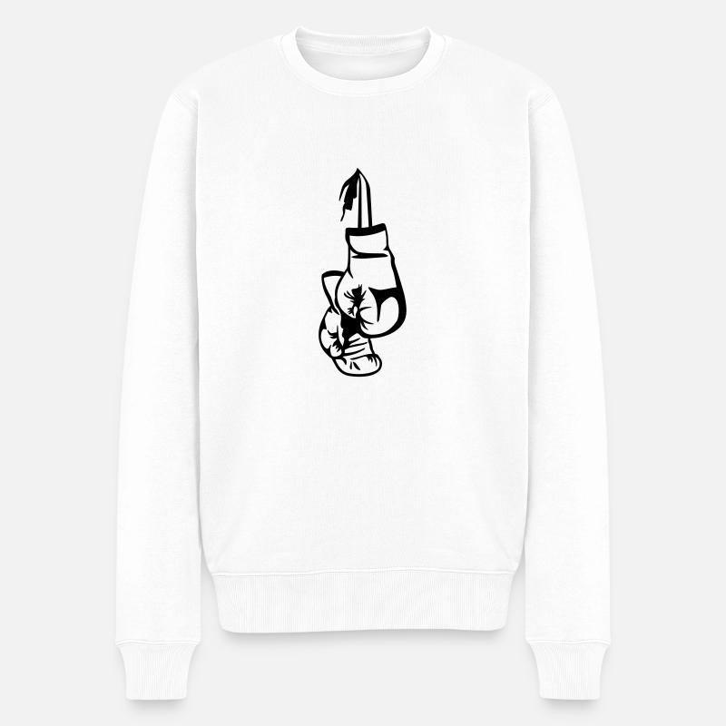 Boxen - Männer Premium Bio Pullover - Weiß