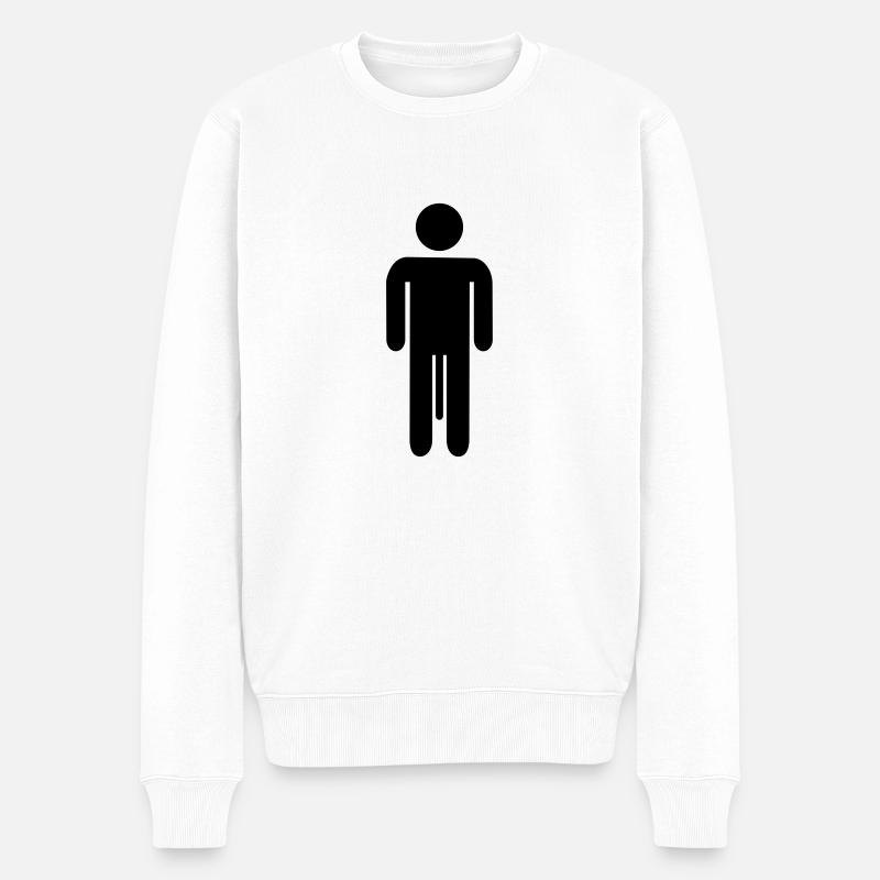 Penis - Männer Premium Bio Pullover - Weiß