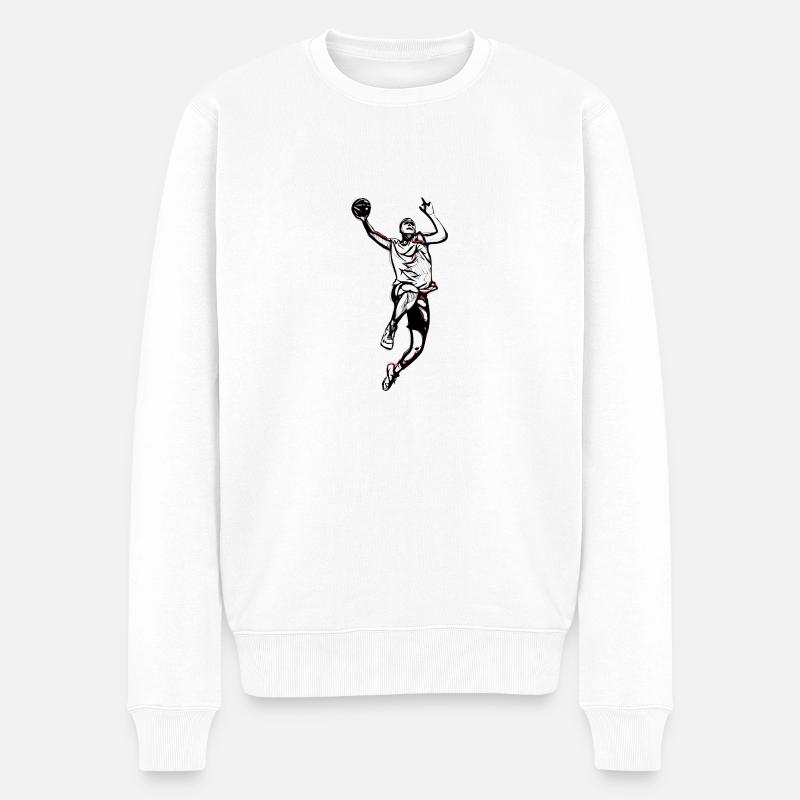 Ballsport - Männer Premium Bio Pullover - Weiß