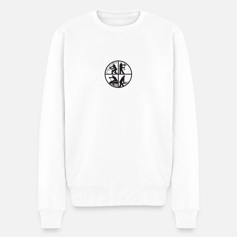 Feuerwehr-Signet klein - Männer Premium Bio Pullover - Weiß