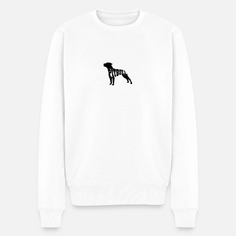 Pitbull - Männer Premium Bio Pullover - Weiß