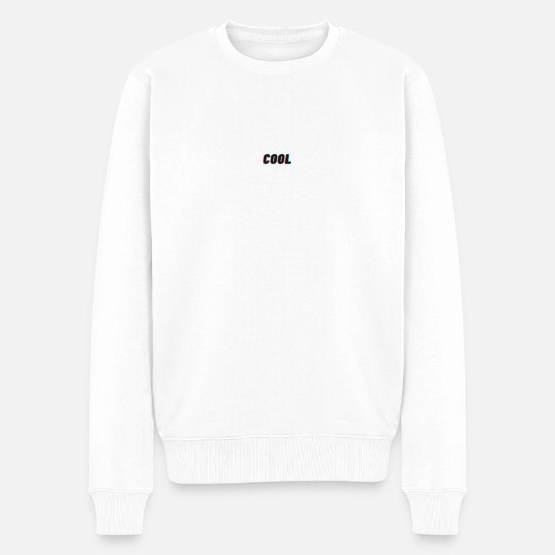 COOL COOL - Männer Premium Bio Pullover - Weiß