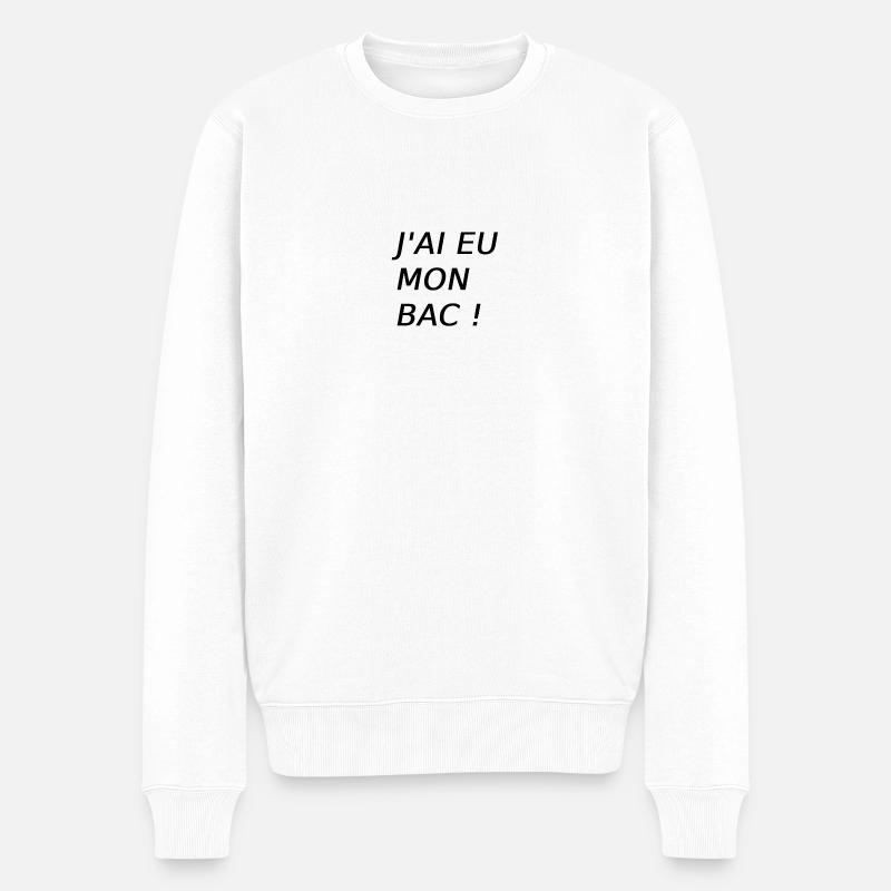 J ai eu mon bac - Pull Premium bio Homme - blanc