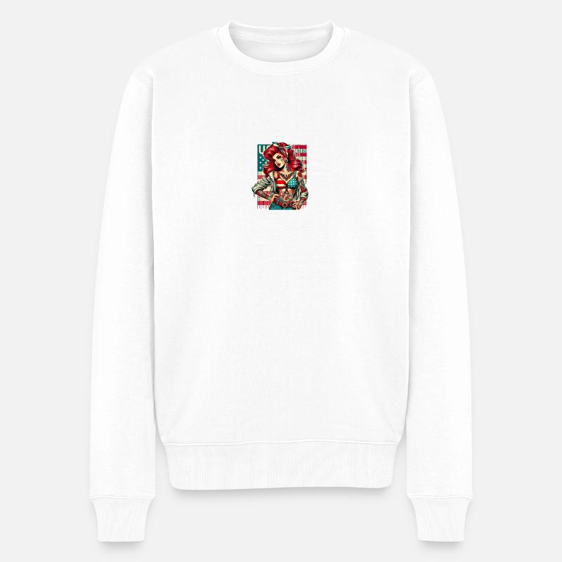 Roxy timbre pinup - Pull Premium bio Homme - blanc