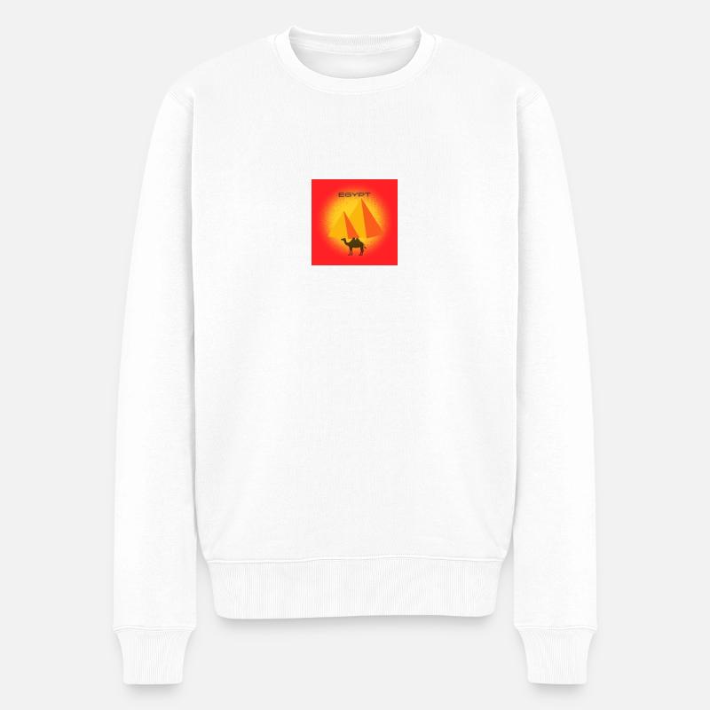 Egypt - Männer Premium Bio Pullover - Weiß