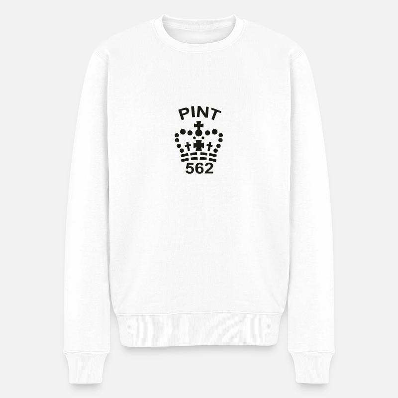 Imperial Pint - Männer Premium Bio Pullover - Weiß