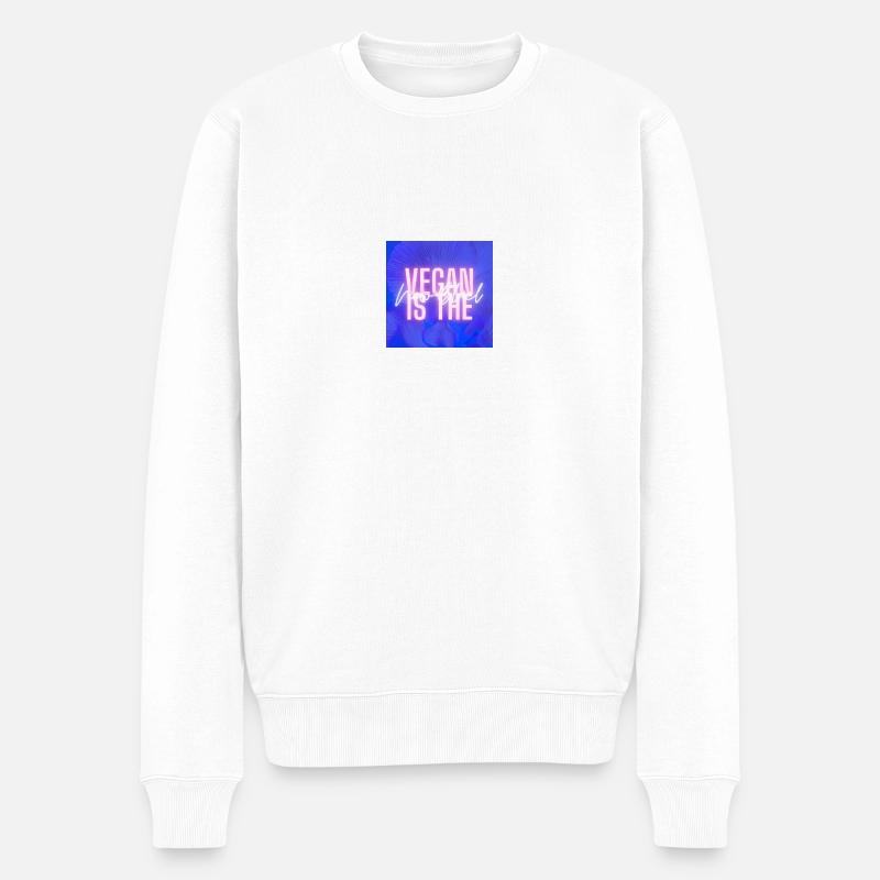 Vegan is the new black. - Männer Premium Bio Pullover - Weiß