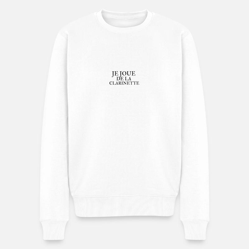 Je joue de la clarinette - Pull Premium bio Homme - blanc