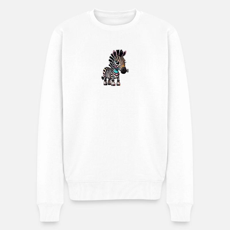 Robot zèbre - Pull Premium bio Homme - blanc