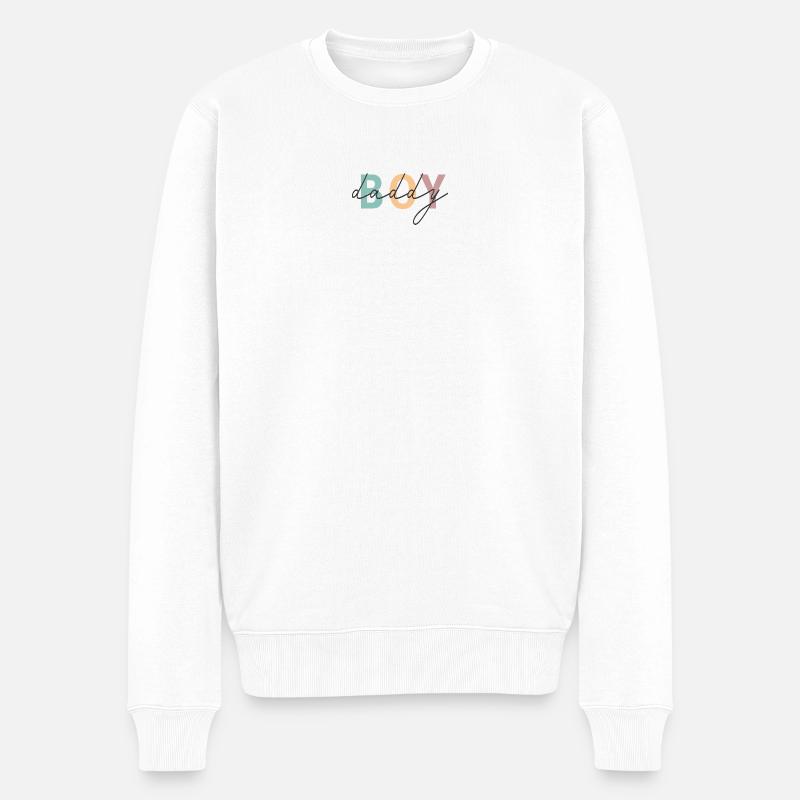 T-shirt Papa Garçon – Design Proud Daddy - Pull Premium bio Homme - blanc