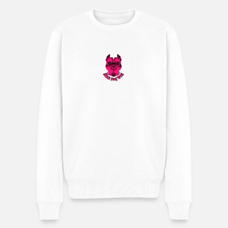 BlackDog Logo 2 - Pull Premium bio Homme - blanc
