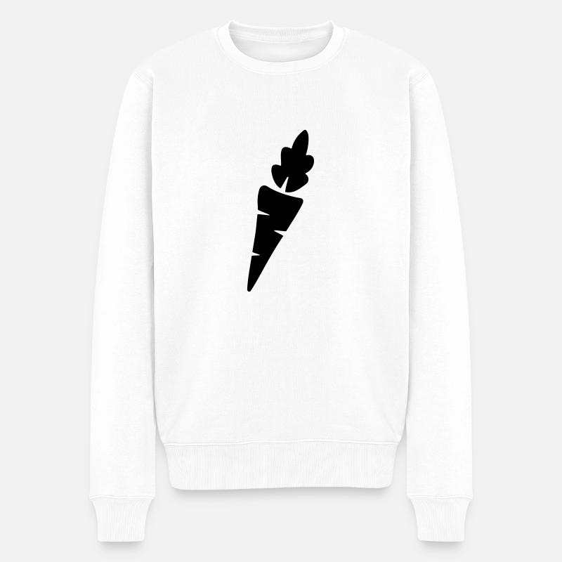 karotte / carrot - Männer Premium Bio Pullover - Weiß