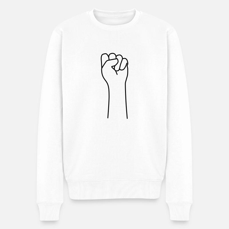 faust 2 - Männer Premium Bio Pullover - Weiß