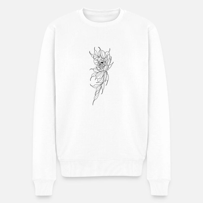 Fleur - Pull Premium bio Homme - blanc