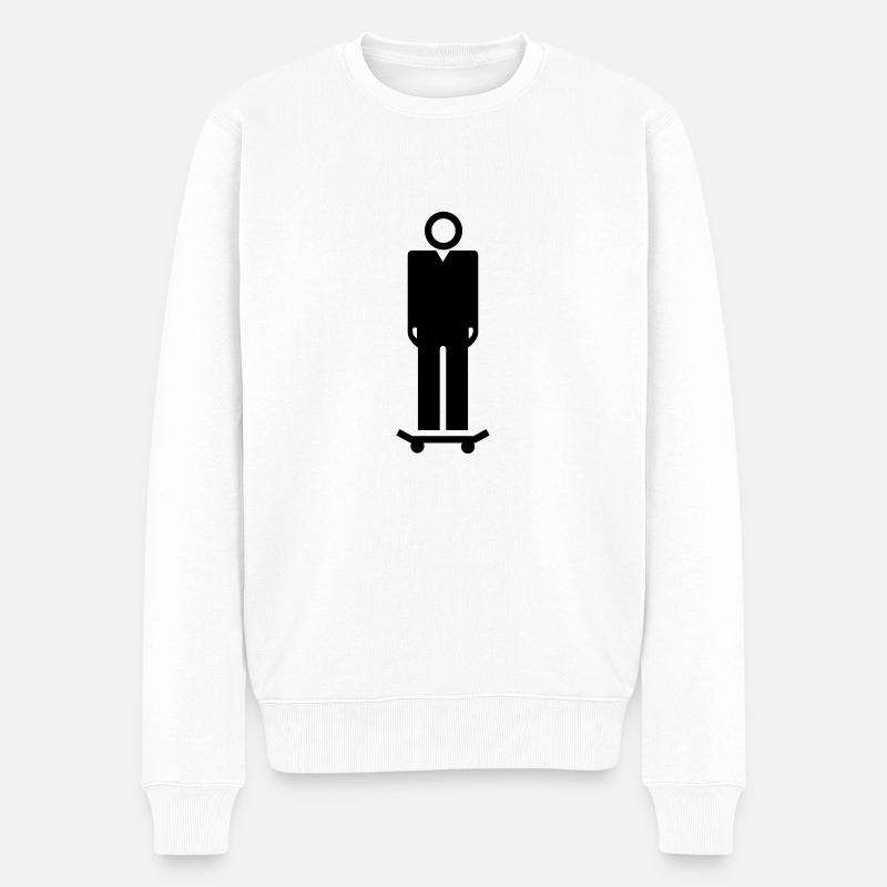Skate - Männer Premium Bio Pullover - Weiß