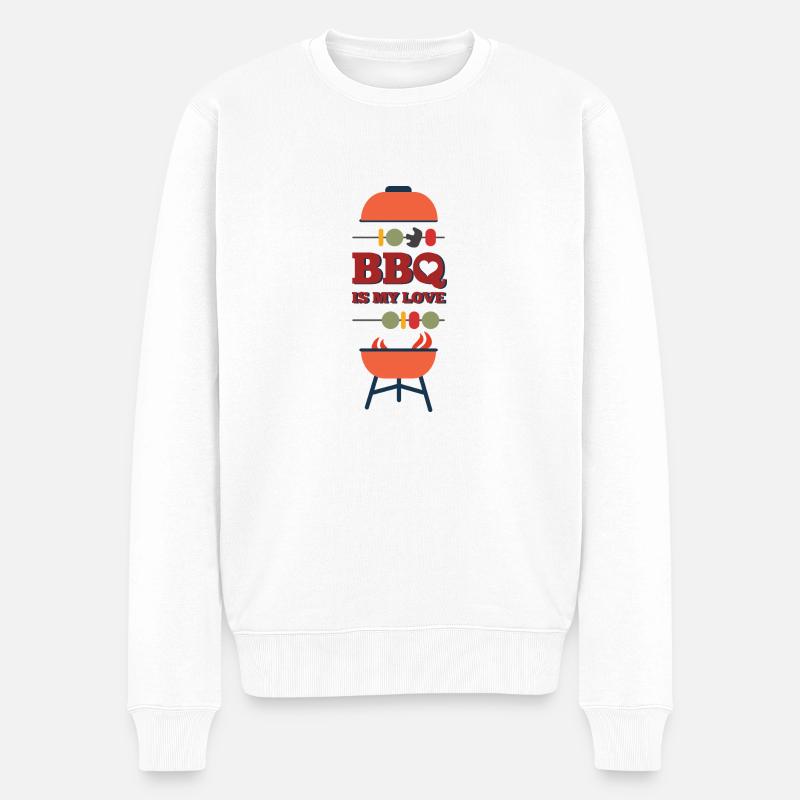 grillage - Pull Premium bio Homme - blanc