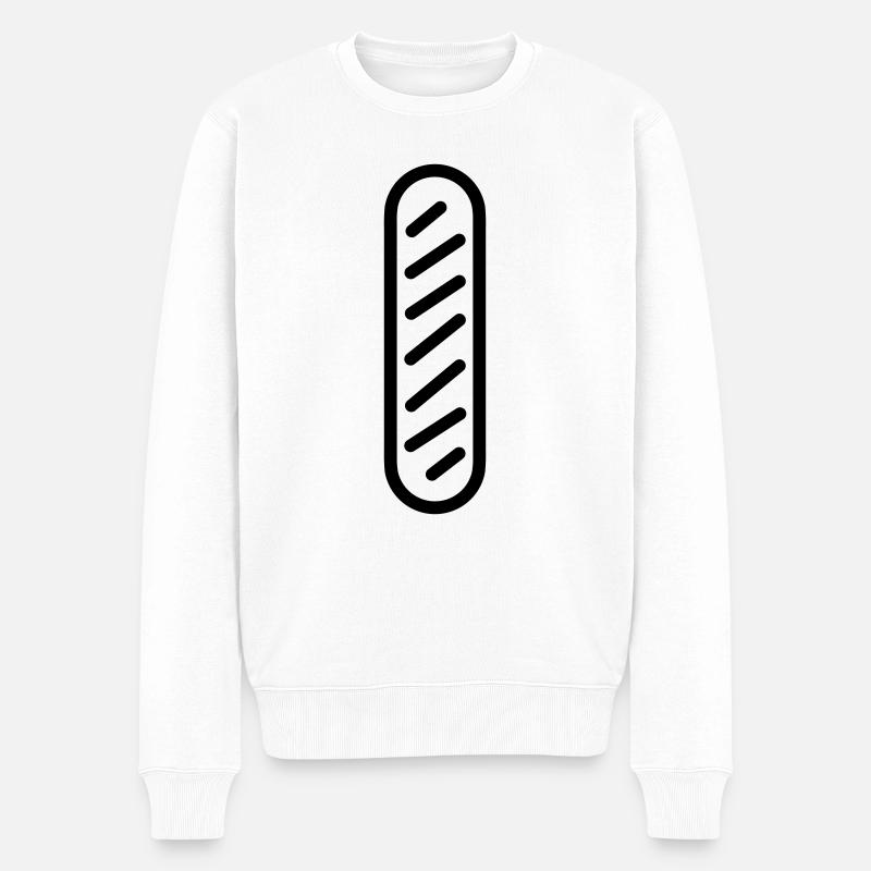 baguette - Pull Premium bio Homme - blanc