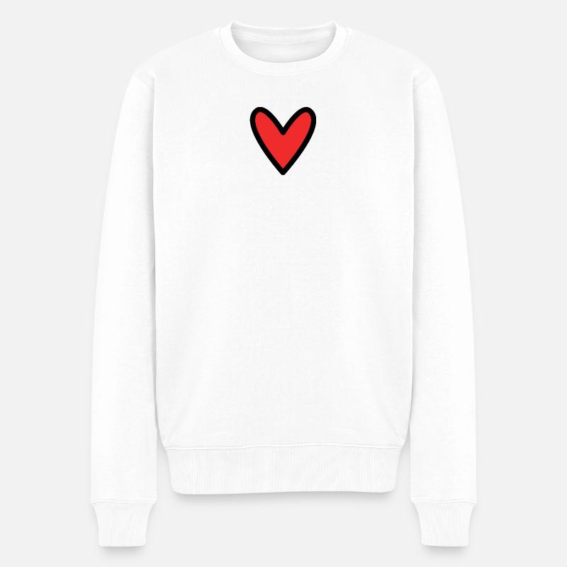 MAMA. MUTTERTAG. HERZ. FEST. ALLES GUTE ZUM GEBURTSTAG - Männer Premium Bio Pullover - Weiß