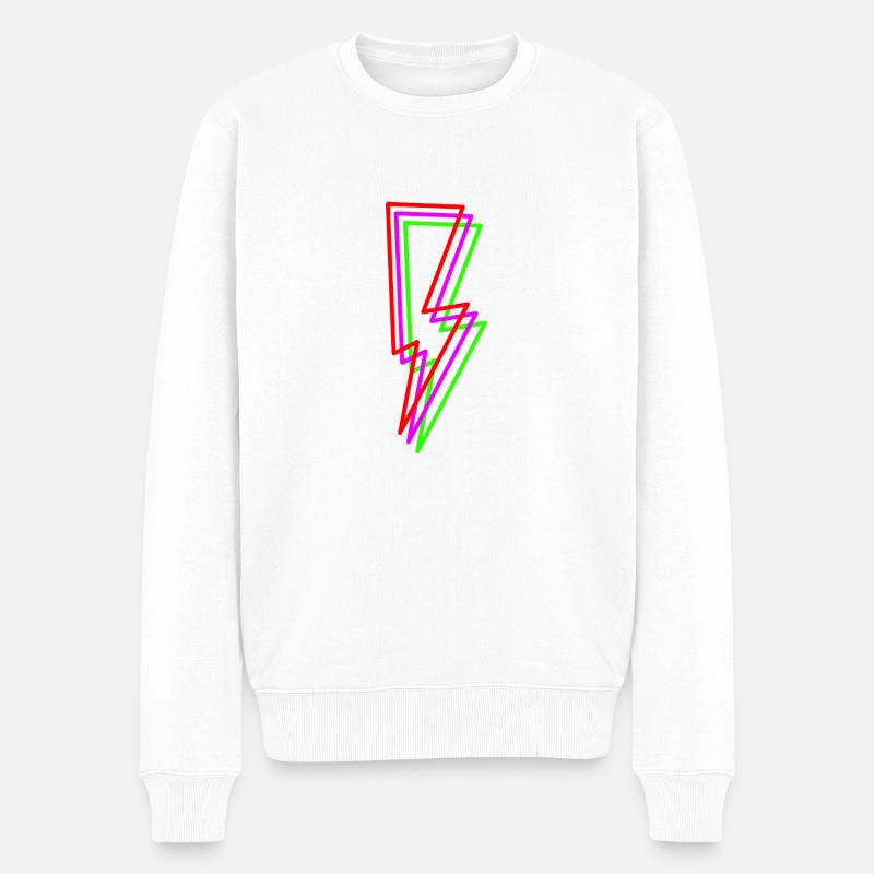 Blitz - Männer Premium Bio Pullover - Weiß