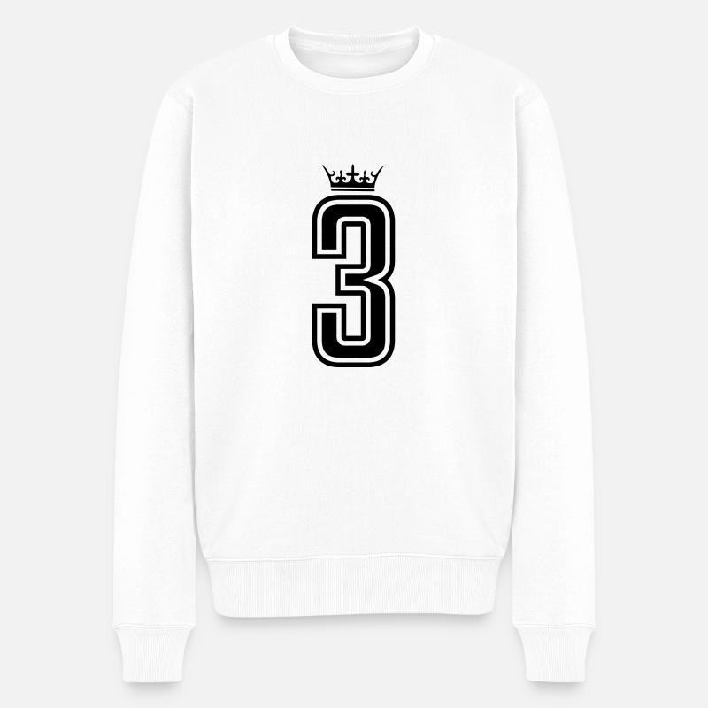 3 krone - Männer Premium Bio Pullover - Weiß