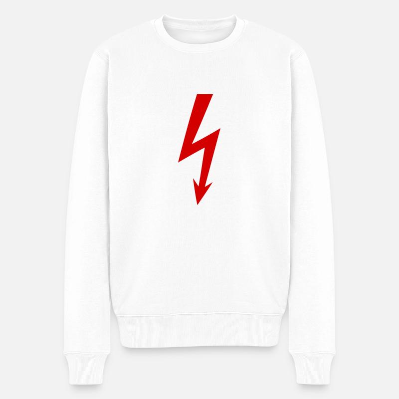 Blitz - Männer Premium Bio Pullover - Weiß