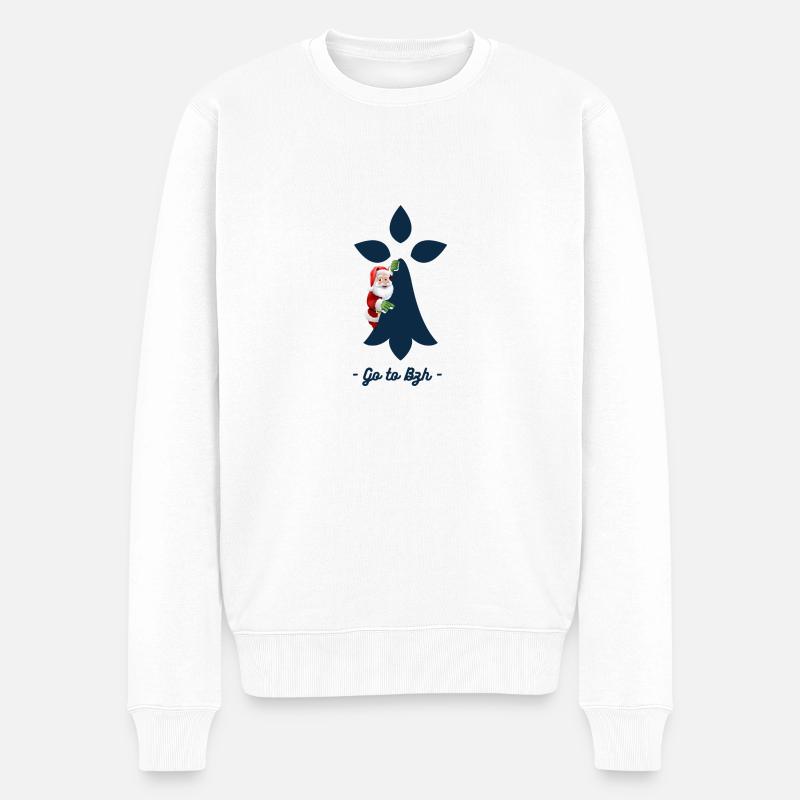 noel breton 2 - Pull Premium bio Homme - blanc