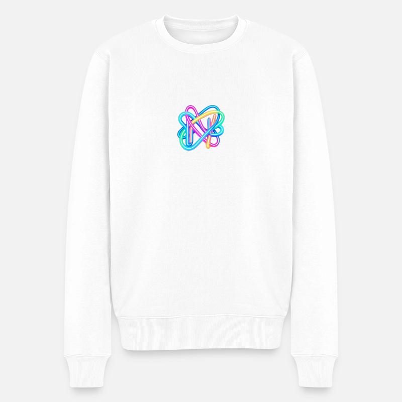 Neon - Männer Premium Bio Pullover - Weiß