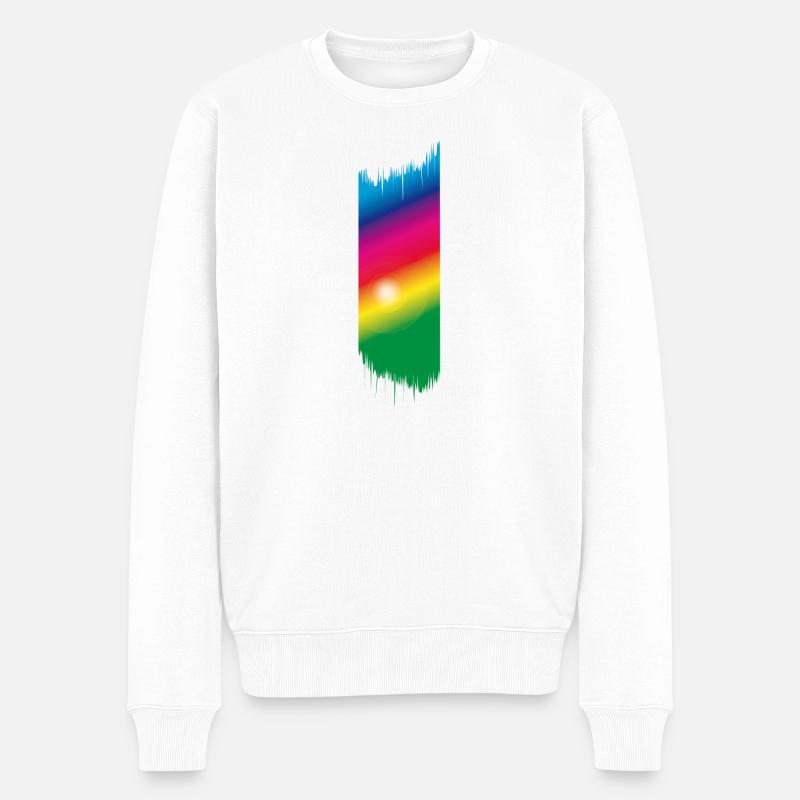 Spectre des couleurs - Arc-en-ciel - Pull Premium bio Homme - blanc