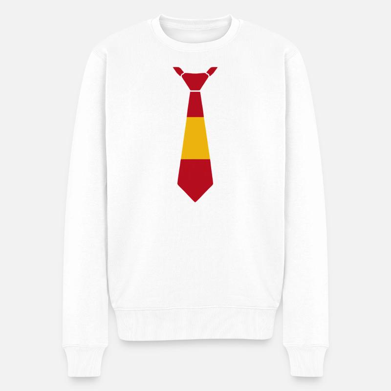 Conception de cravate de drapeau allemand - Pull Premium bio Homme - blanc