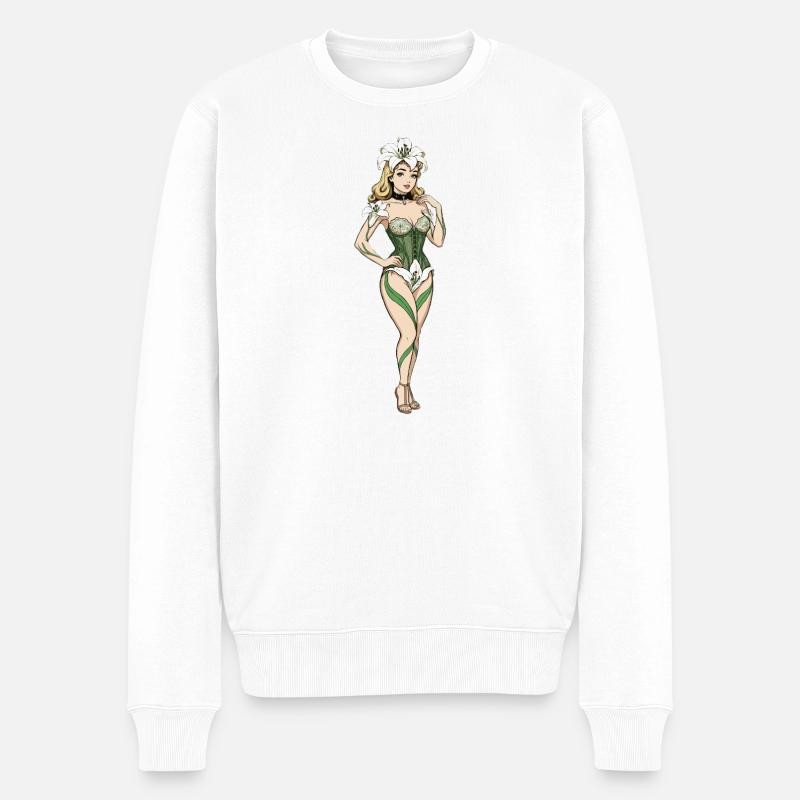 Lily pin-up - Pull Premium bio Homme - blanc