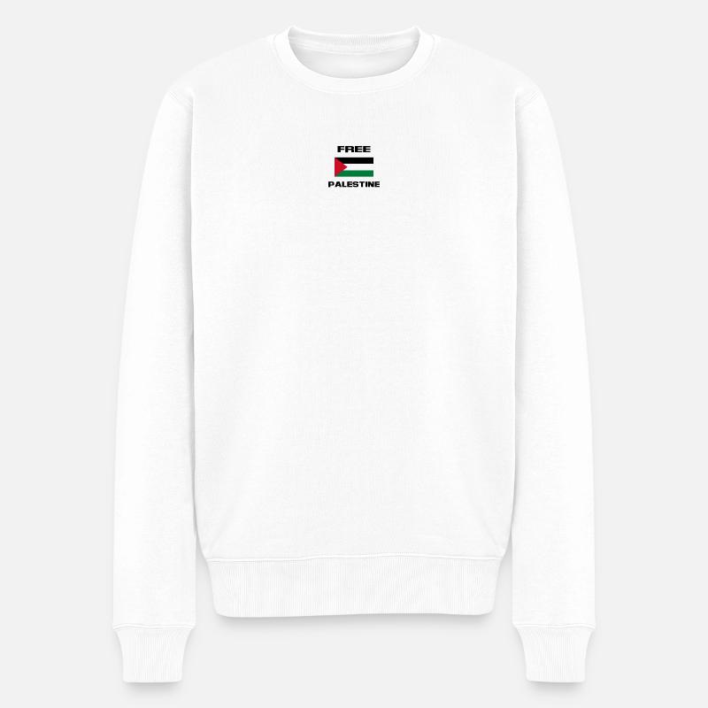 FREE PALESTINE - Pull Premium bio Homme - blanc