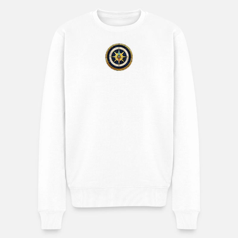 Golden Compass - Boussole d'Or - Pull Premium bio Homme - blanc