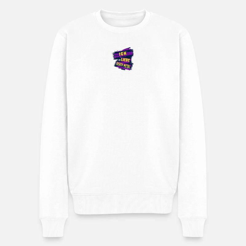 J’adore le death metal - Pull Premium bio Homme - blanc