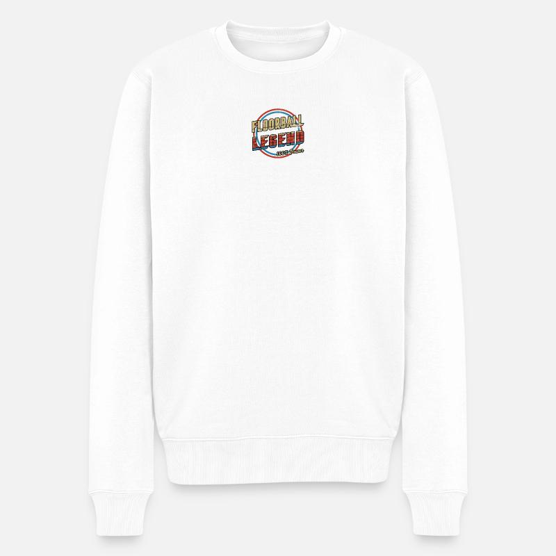 Floorball Legend Design - Männer Premium Bio Pullover - Weiß
