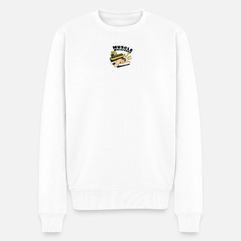 Muskel Flüsterer - Männer Premium Bio Pullover - Weiß